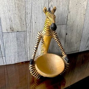 Handmade Zebra ring holder made in Kenya
